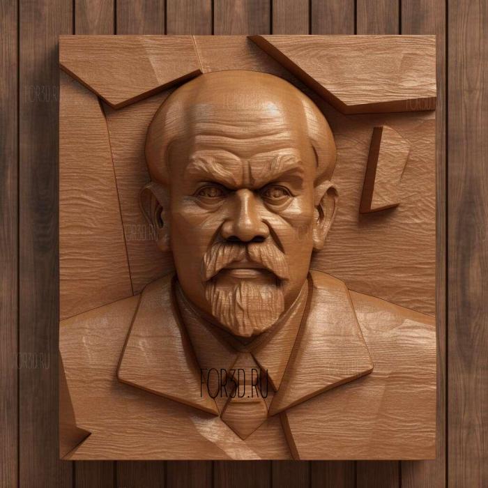 Vladimir Lenin 4 stl model for CNC